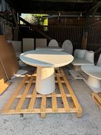 Tuintafel ovaal beige eco composiet 200x100x75 cm, Ophalen, Nieuw, Ovaal, Overige materialen