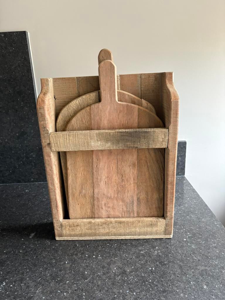 Hoffz kaas/broodplank incl. houder, Huis en Inrichting, Ophalen, Zo goed als nieuw