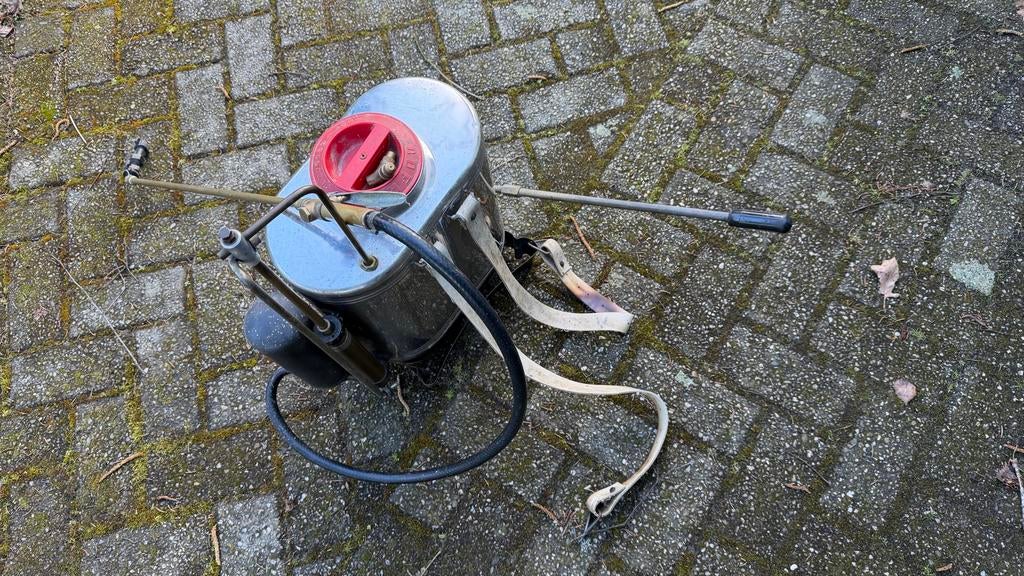 RVS rugspuit 15 liter, Tuin en Terras, Bestrijdingsmiddelen, Ophalen, Gebruikt, Onkruidbestrijding