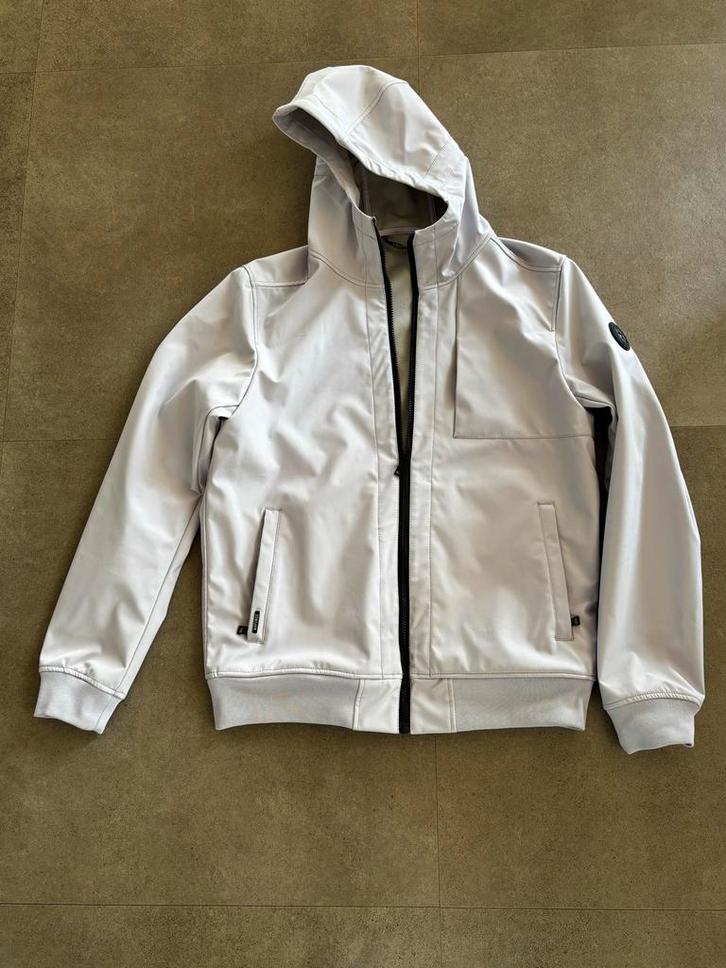 Airforce Softshell Jas - Stijlvol en Comfortabel, Kleding | Heren, Jassen | Zomer, Zo goed als nieuw, Maat 52/54 (L), Grijs, Ophalen of Verzenden