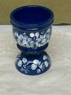 Vintage blauw beschilderd eierdopje, hout (090523), Ophalen of Verzenden, Gebruikt, Overige materialen, Overige stijlen