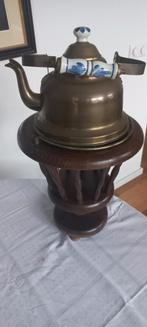 Koperen Koffiepot met Warmhouder Antiek, Antiek en Kunst, Antiek | Koper en Brons, Ophalen of Verzenden