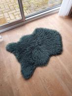 2x Donkergroene Synthetische Schapenvachtjes - 80x60 cm, Ophalen, 50 tot 100 cm, 50 tot 100 cm, Zo goed als nieuw