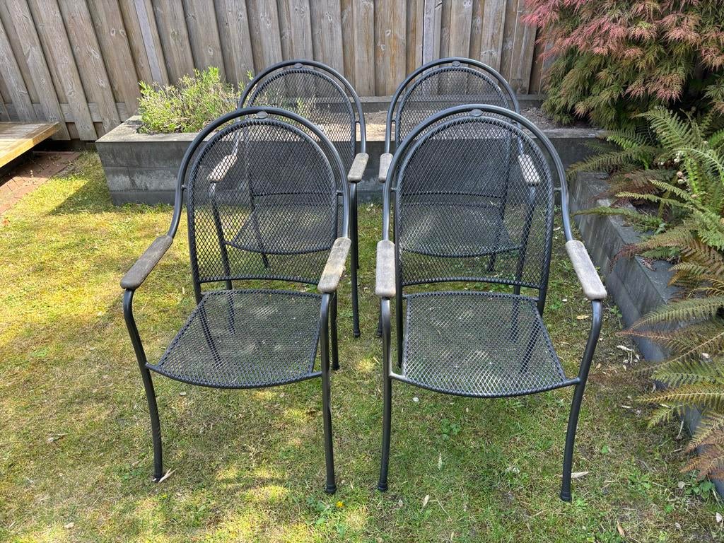 4x Royal Garden tuinstoelen ‘Comfort’, Ophalen, Zo goed als nieuw, Metaal, Stapelbaar