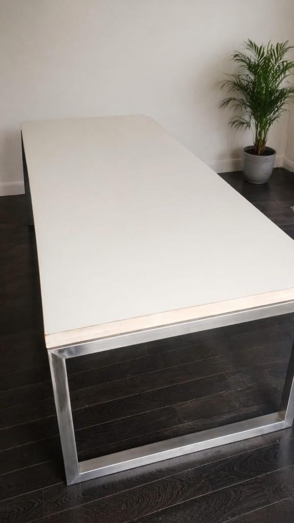 lange eettafel, Huis en Inrichting, Tafels | Eettafels, Ophalen, Gebruikt, Overige materialen, 200 cm of meer