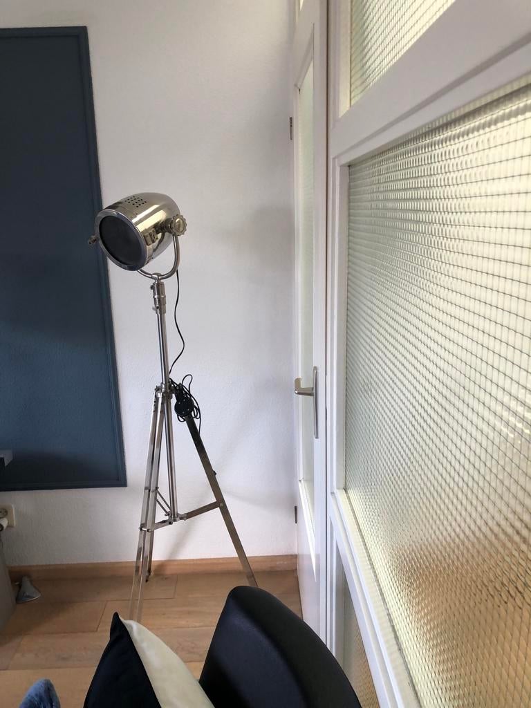 Mooie staande design lamp, Ophalen, Gebruikt, Metaal, 150 tot 200 cm