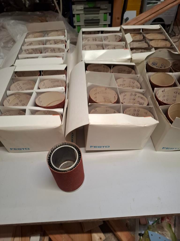 Festool schuuregel met schuurpapier, Ophalen