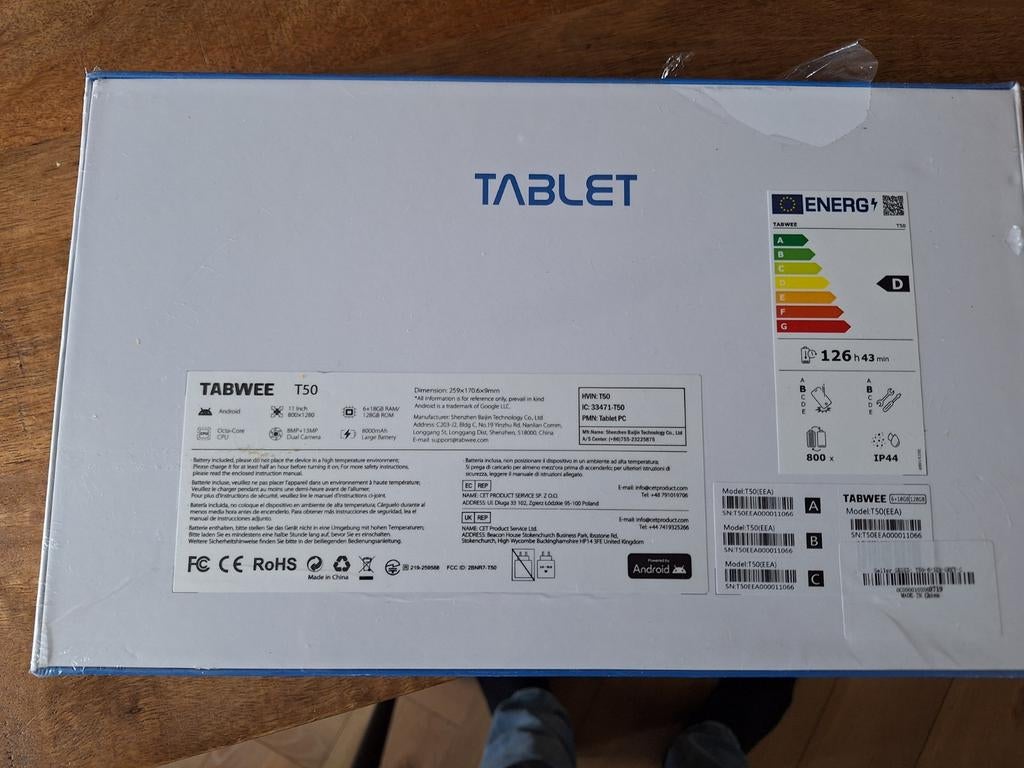 Nieuwe tablet Tabwee T50, Ophalen, Nieuw, 10 inch, 64 GB