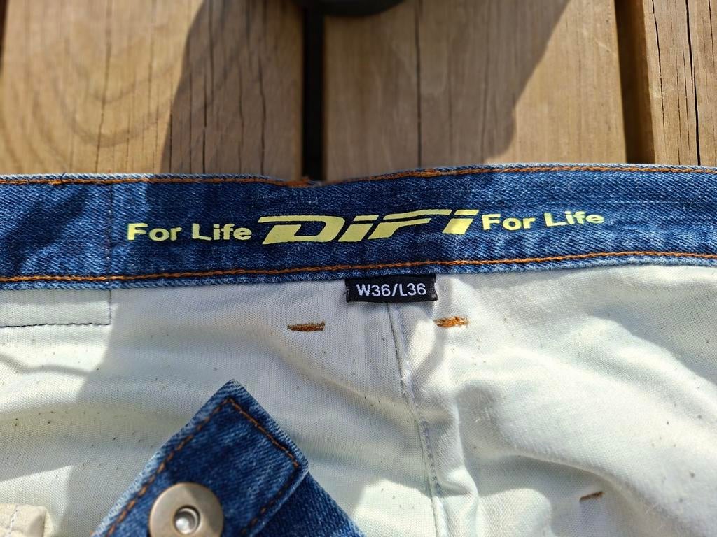 Difi motorbroek/jeans, versterkt met aramide. Maat W36/L36, Motoren, Kleding | Motorkleding, Heren, Difi, Ophalen of Verzenden