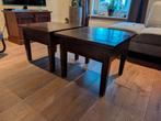 Koloniale Eiken Salontafels - Set van 3, Huis en Inrichting, Tafels | Salontafels, Ophalen, Gebruikt, 50 tot 100 cm, 50 tot 75 cm