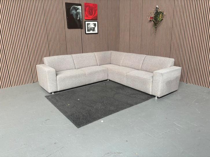 GRATIS LEVERING Hoekbank Grijs 260x260 GEREINIGD, Huis en Inrichting, Banken | Bankstellen, Zo goed als nieuw, Hoekbank, Vierpersoons of meer