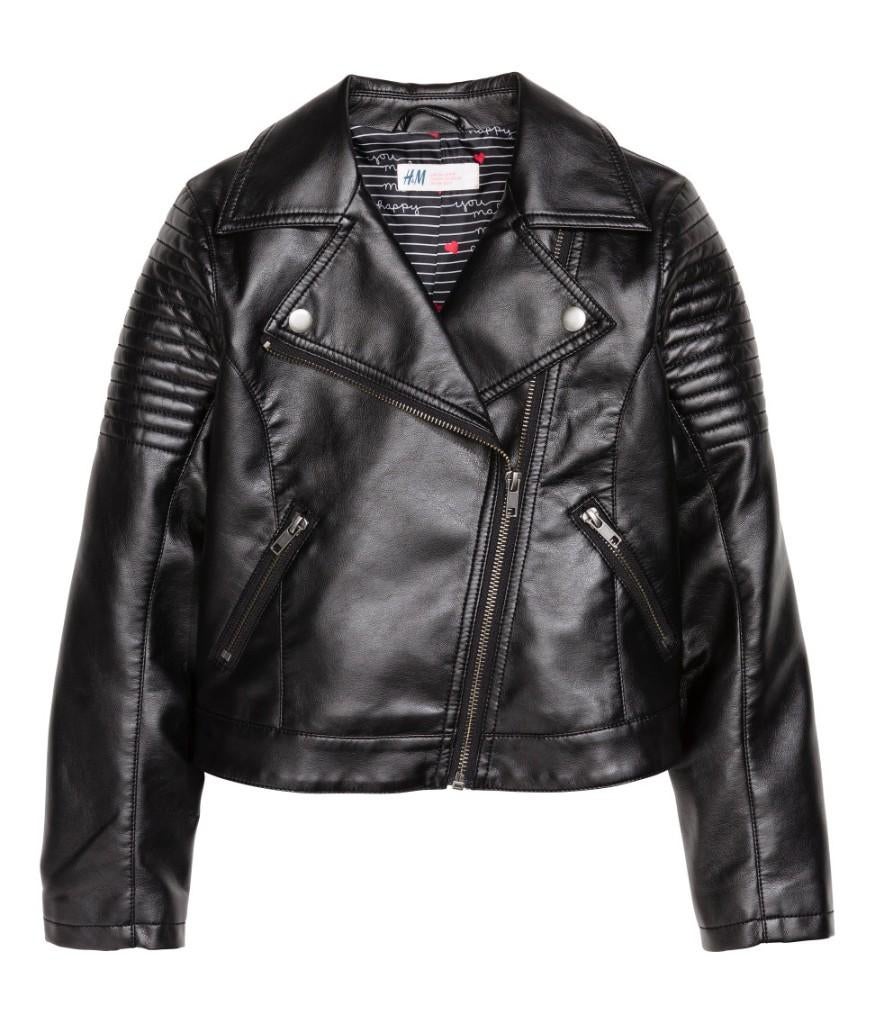 Stoere zwarte H&M bikerjack bikerjas jas jack maat 152, Kinderen en Baby's, Kinderkleding | Maat 152, Nieuw, Meisje, Jas, Ophalen of Verzenden