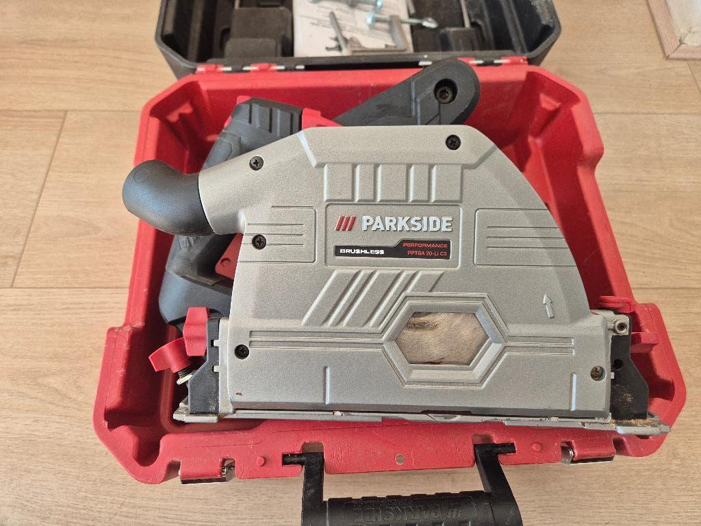 Parkside Performance Invalzaag met 2x rail, Gebruikt, Invalzaag, Parkside Performance, Ophalen of Verzenden