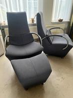 Relaxfauteuils en hocker Dedanto van Sitting Vision, Huis en Inrichting, Fauteuils, Ophalen, Gebruikt, 75 tot 100 cm, Stof