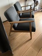 Koopje set fauteuils ekenaset als nieuw Scandinavische styl, Huis en Inrichting, Fauteuils, Ophalen, 75 tot 100 cm, Zo goed als nieuw