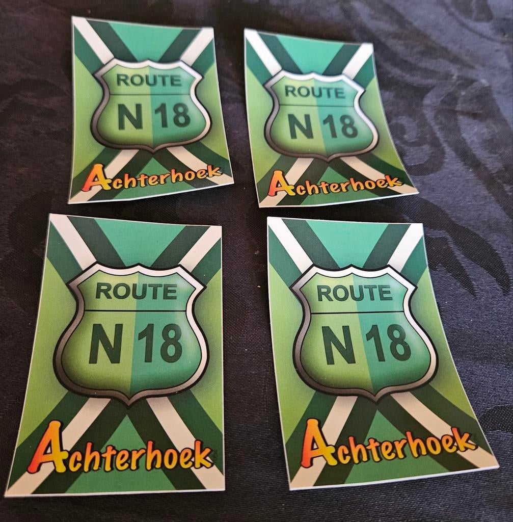 4x stickers achterhoek, Hobby en Vrije tijd, Feestartikelen, Ophalen of Verzenden, Nieuw, Versiering