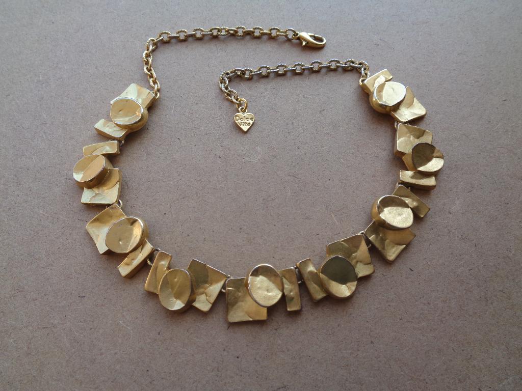 modernistische vintage ketting DOLCE VITA [330], Sieraden, Tassen en Uiterlijk, Verzenden, Zo goed als nieuw, Goud, Overige materialen