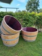 Eikenhouten Wijnvat Plantenbak Minivijver 112 Liter, Ophalen, Rond, Nieuw, Balkon