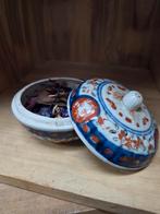 Antieke Japanse Imari porseleinen pot met deksel, Ophalen of Verzenden