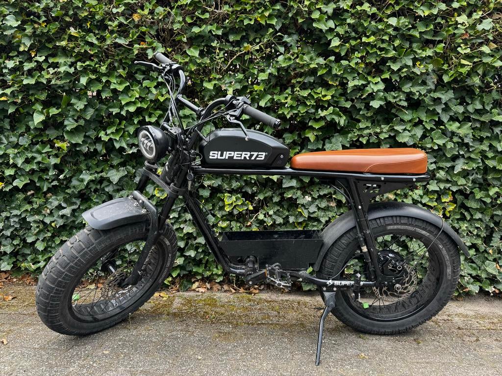 Super73 S2 E-bike - Zwart met bruin zadel, Gebruikt, 51 tot 55 cm, 50 km per accu of meer, Ophalen