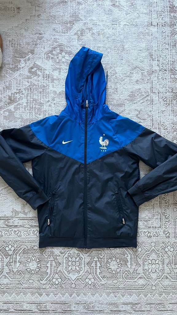 Nike Windbreaker Frankrijk - Blauw/Zwart, Ophalen of Verzenden, Gedragen, Maat 46 (S) of kleiner, Blauw