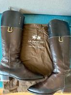 La Martina leren laarzen - maat 40 (valt als 41), Ophalen of Verzenden, Zo goed als nieuw, Bruin, Hoge laarzen