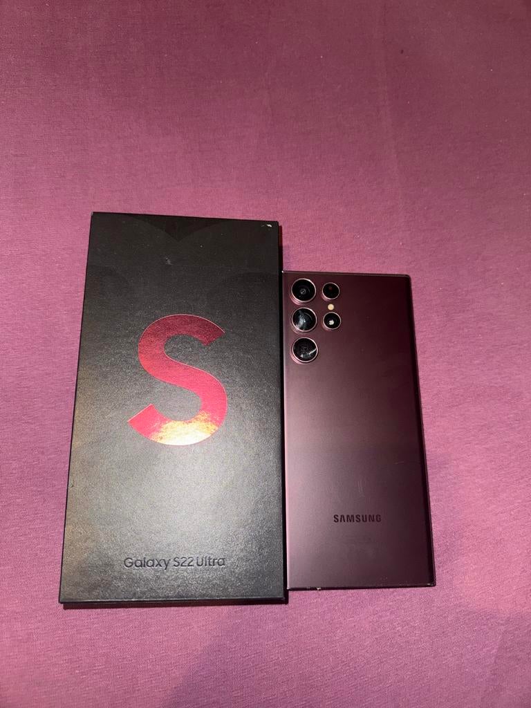 Samsung Galaxy S22 Ultra topconditie, Telecommunicatie, Mobiele telefoons | Samsung, Paars, Touchscreen, Ophalen of Verzenden