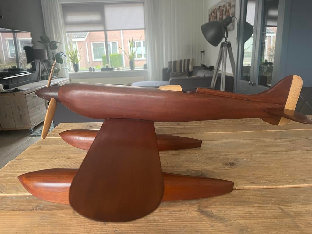 Houten Watervliegtuig Model - 61cm Lengte, 70cm Spanwijdte, Overige merken, Ophalen of Verzenden, Zo goed als nieuw, Groter dan 1:72