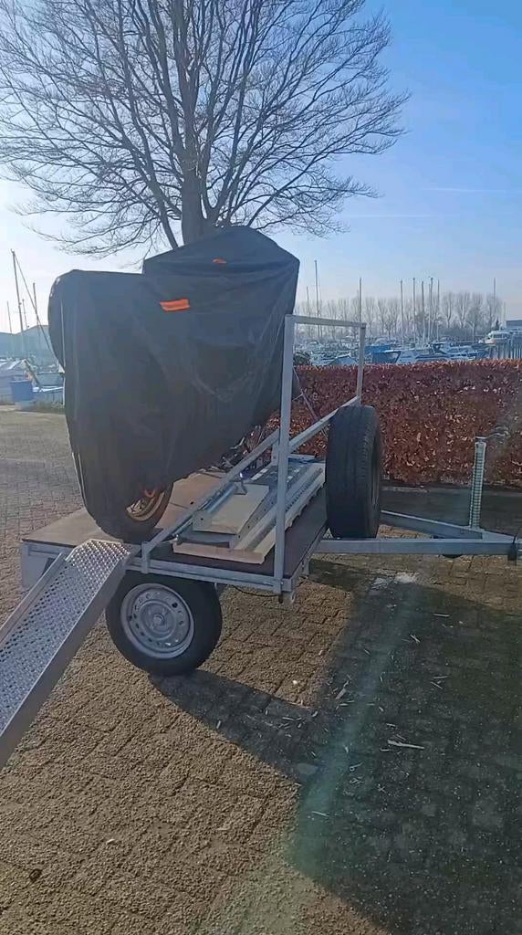 Wheelie motorfiets aanhanger, Ophalen, Zo goed als nieuw
