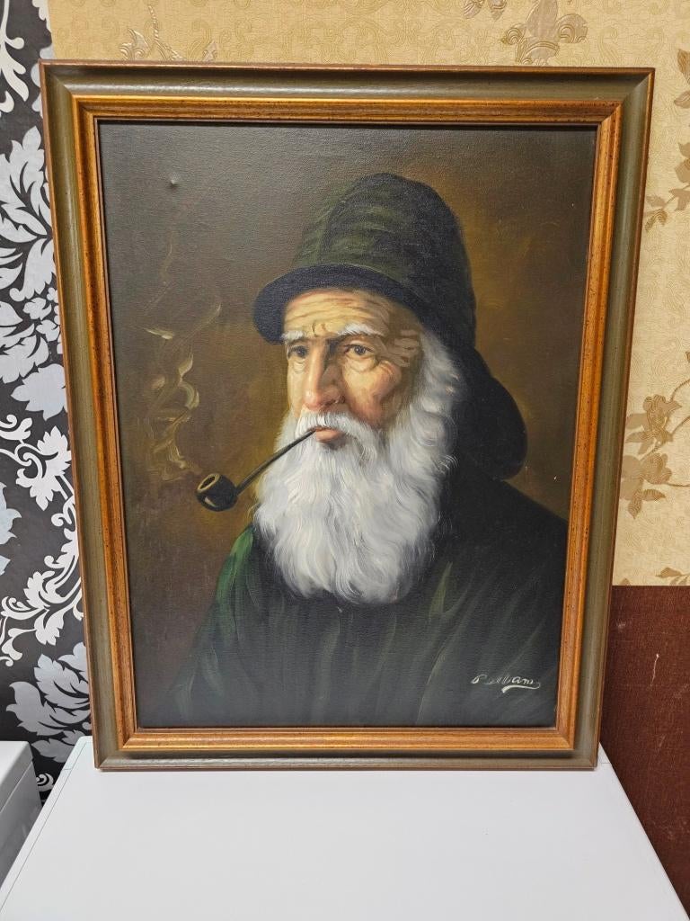 Mooie schilderij van David Pelbam  voor €40,-, Ophalen, Minder dan 50 cm, Gebruikt, 75 cm of meer