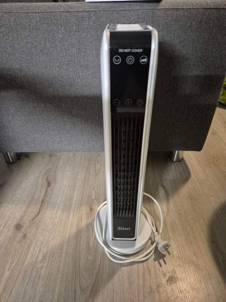 Kachel/ventilator, Witgoed en Apparatuur, Ventilatoren, Ophalen of Verzenden, Ventilator met afstandsbediening, Zo goed als nieuw