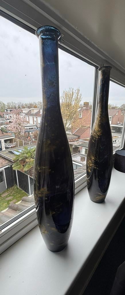 2 nette grote vazen, Huis en Inrichting, Woonaccessoires | Vazen, Ophalen, 50 tot 75 cm, Zwart, Aardewerk of Porselein