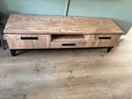 Melfort tv dressoir, mango, zwart metalen poten, Ophalen, 150 tot 200 cm, Zo goed als nieuw, Minder dan 100 cm