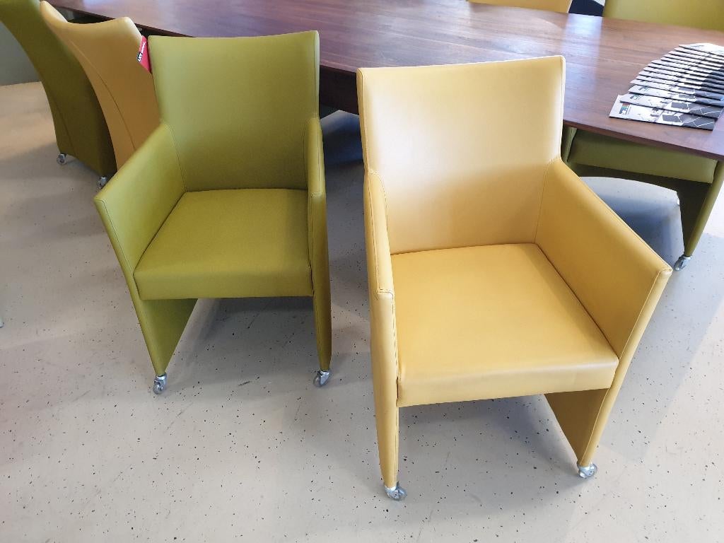 vergaderstoelen I Eetkamerstoelen op wielen I Kunstleer, Ophalen, Overige materialen, Gebruikt, Overige kleuren