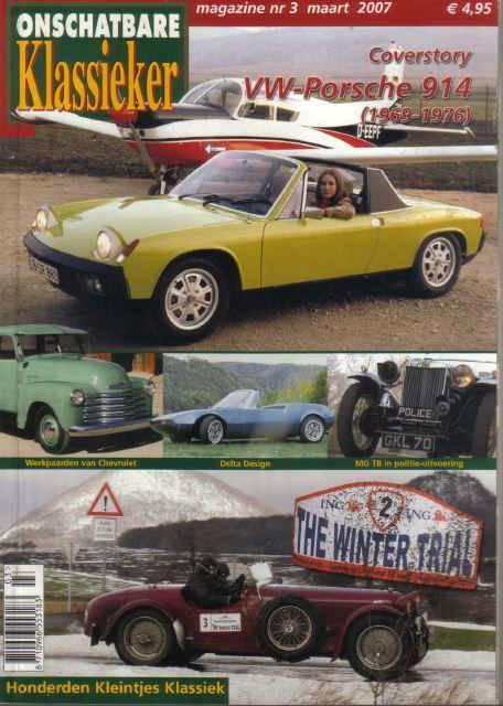 OK 3 2007 : VW Porsche 914 - Peugeot 402 - Chevrolet - MG, Boeken, Auto's | Folders en Tijdschriften, Gelezen, Algemeen, Ophalen of Verzenden