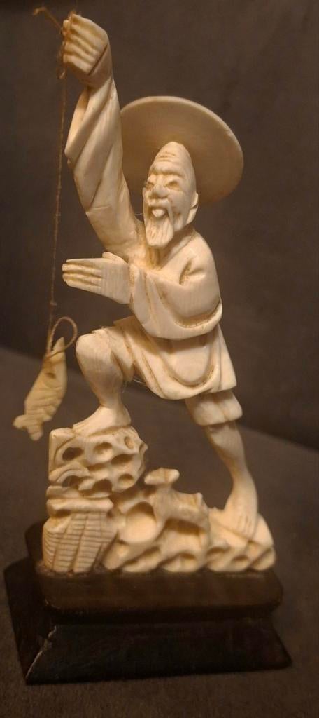 Antieke chinese visser, Antiek en Kunst, Ophalen of Verzenden