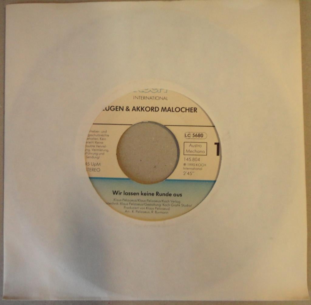 Eugen & Akkord Malocher > Wir lassen keine runde aus, Gebruikt, 7 inch, Single, Ophalen of Verzenden