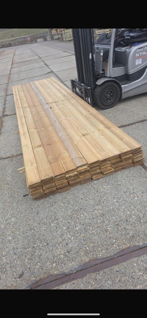 Tuinplanken schutting planken 500cm lang geïmpregneerd, Ophalen, Zo goed als nieuw, 250 cm of meer, Planken