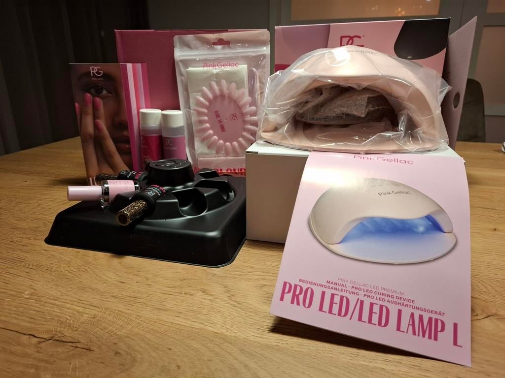 Pink gellac starterset nieuw, Ophalen of Verzenden, Nieuw, Overige kleuren, Handen en Nagels
