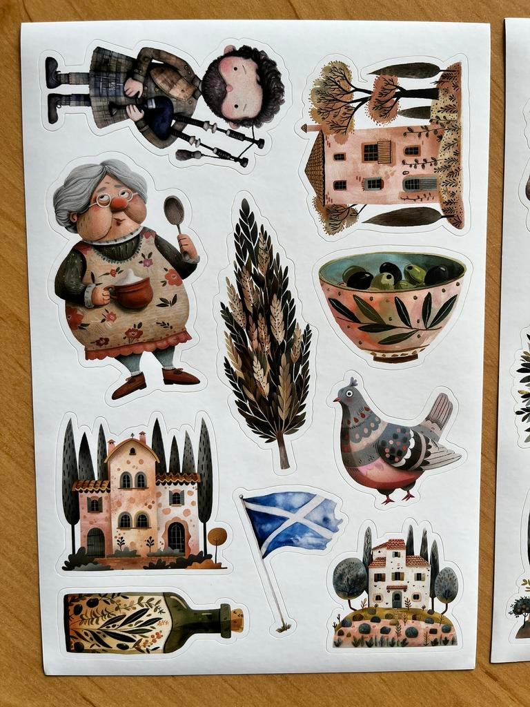 Stickervel 21x14,5 cm met 10 stickers, Hobby en Vrije tijd, Scrapbooking, Ophalen of Verzenden, Nieuw, Overige typen