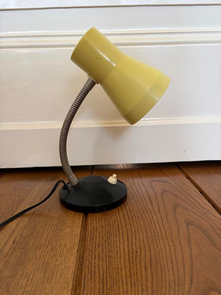 Vintage anvia / hala zeist mid century tafellampje geel, Ophalen of Verzenden