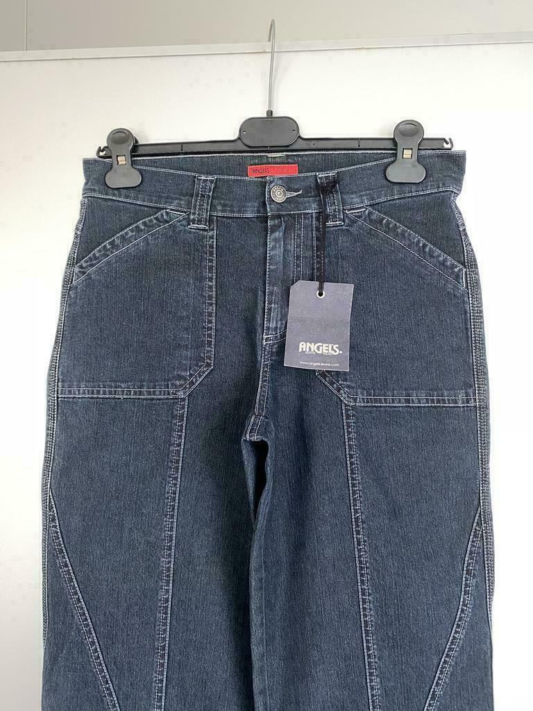 F864 Nieuw: Angels: mt 36=S korte broek jeans capri blauw, Blauw, Nieuw, Ophalen of Verzenden, W28 - W29 (confectie 36)
