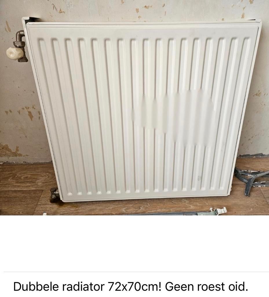 Dubbele radiator 72x70cm, Ophalen, 30 tot 80 cm, Gebruikt, Radiator