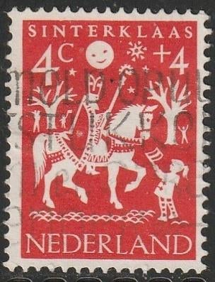 Nederland 1961 759 Kind 4c, Sinterklaas, Gest, Postzegels en Munten, Ophalen of Verzenden, Na 1940, Gestempeld