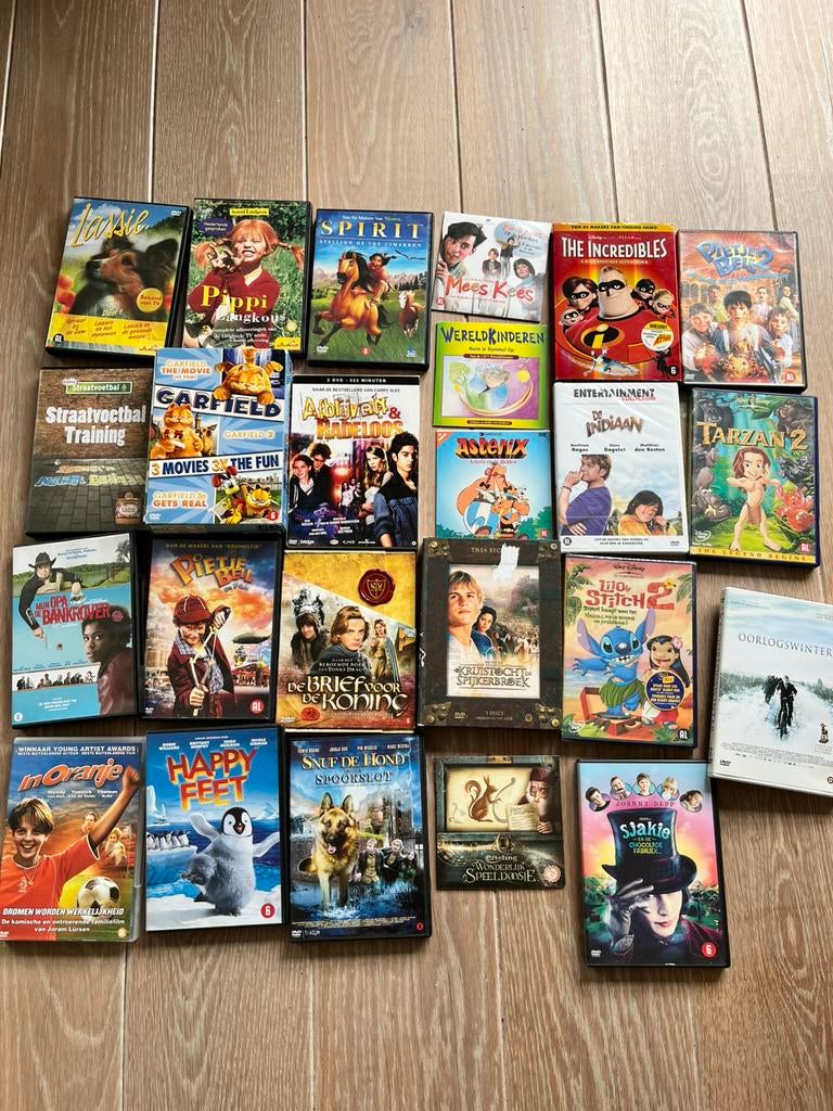 24 kinder DVD’s van Disney tot Pietje Bell, Alle leeftijden, Ophalen of Verzenden, Zo goed als nieuw
