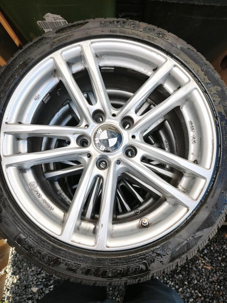 Originele 17 inch BMW Styling 379 Sport Line velgen + TPMS, Auto-onderdelen, Banden en Velgen, Ophalen, Velg(en), 17 inch, Winterbanden