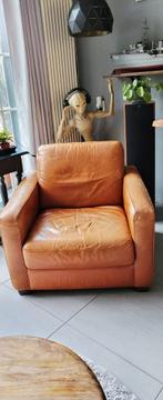 Lederen fauteuil, Ophalen, Gebruikt, 75 tot 100 cm, Leer