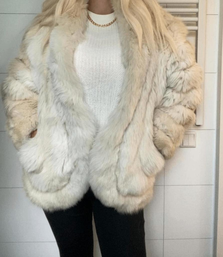 Luxe SAGA Vossenbontjas – Vol, Zacht & Elegant, Kleding | Dames, Jassen | Winter, SAGA, Wit, Maat 46/48 (XL) of groter, Ophalen of Verzenden