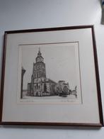 Ets van Cornelis Marinus van der Woerd - Kerk in Zutphen, Ophalen of Verzenden