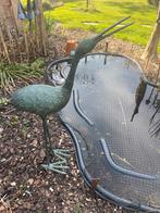 Bronzen reiger, tuinbeeld, dierenbeeld, Ophalen, Zo goed als nieuw